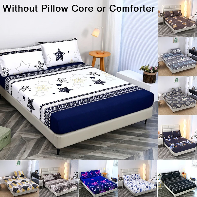 

3pcs Geometric Five-pointed Star Line Graph Print Bedding Set(No Core)Soft and Comfortable,Suitable for Bedroom Sabana Para Cama