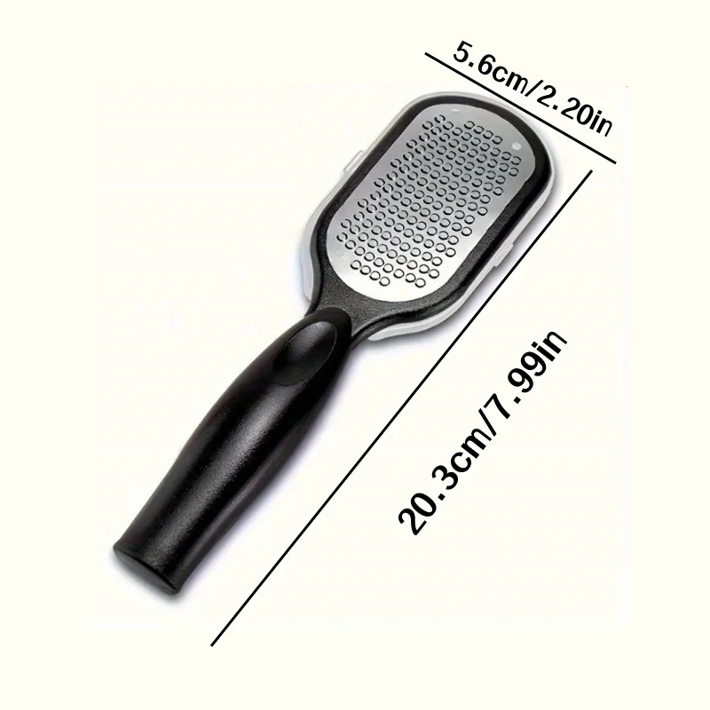 2-حزمة الفولاذ المقاوم للصدأ ملف القدم الكالس مزيل كعب عرموش مزيل الجلد الميت مقشر مكافحة سبلاش منظف القدمين