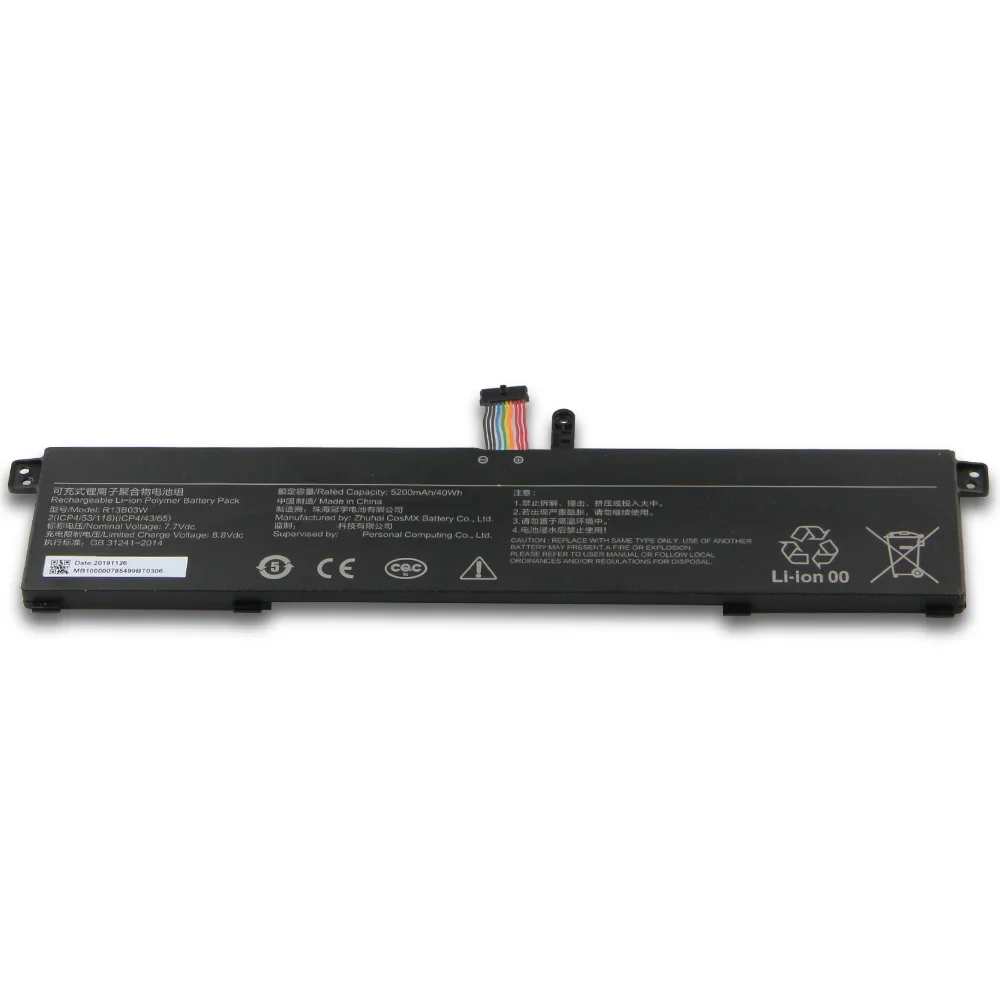 Replacement Battery R13B03W 5200mAh For Xiaomi RedmiBook 13 XMA1903-AN XMA1903-BB High Quality Batteries With Tool