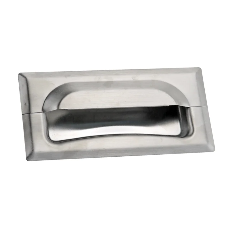 Stainless Steel Concealed Handle Kitchen Cabinet Door Drawer Embedded Handle Invisible Industrial Buckle