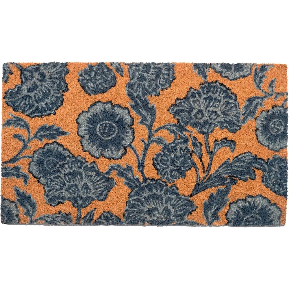 

Coir Door Mat, Floral Print Entryway Floor Mats with Non-Slip PVC Backing, Indoor Outdoor Mat for Front Door Decor, Spring Door