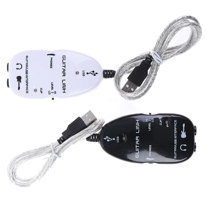 1pc Audio Cable External Sound Card Audio Guitar To USB Sound Player Sound Card Effector Interface Link