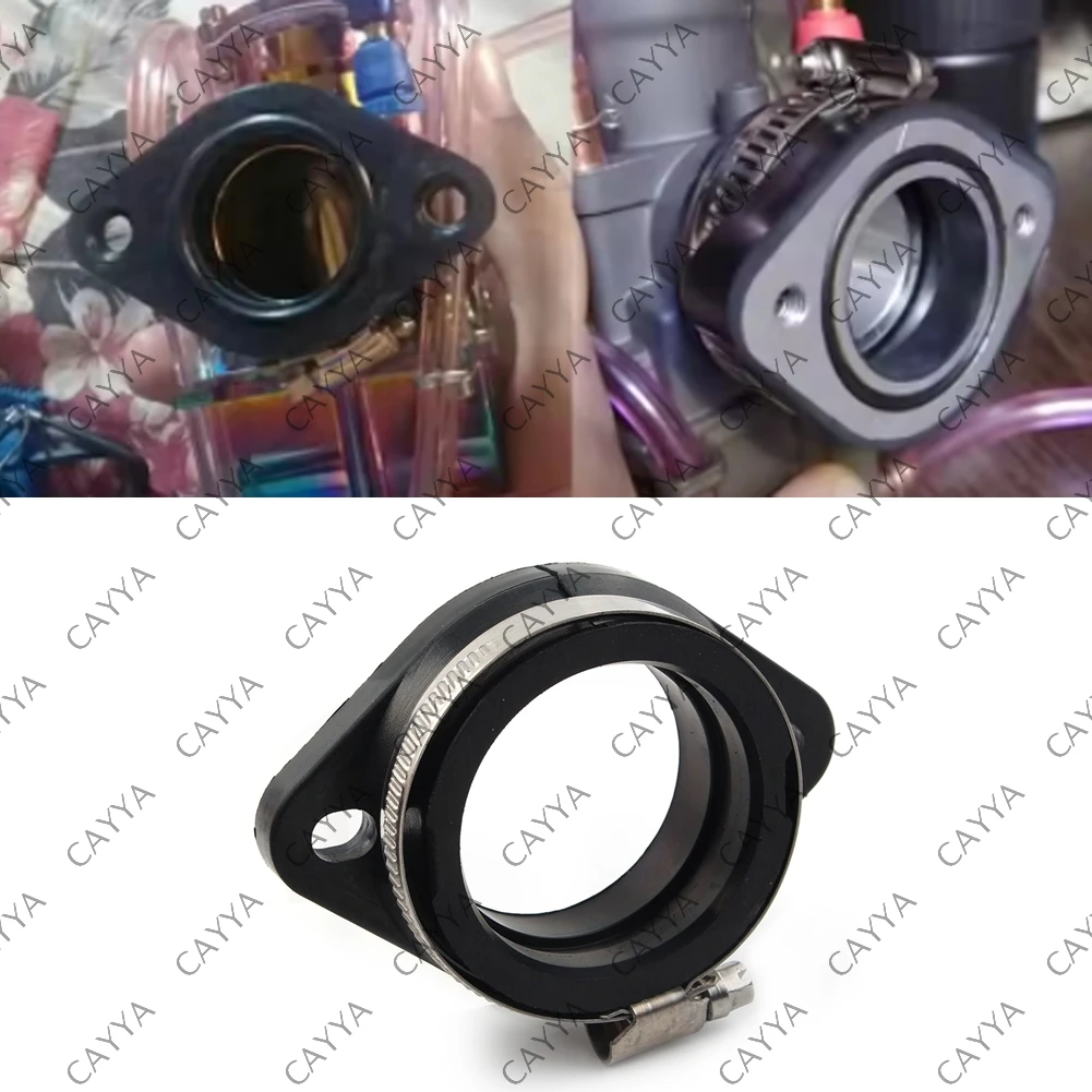 Image of Motorrad Flansch Carb Adapter Für CV oder Mikuni HSR45 Karte Für Harley Rong King FLHR FLHS FLHTC FLTC FXD FXDL