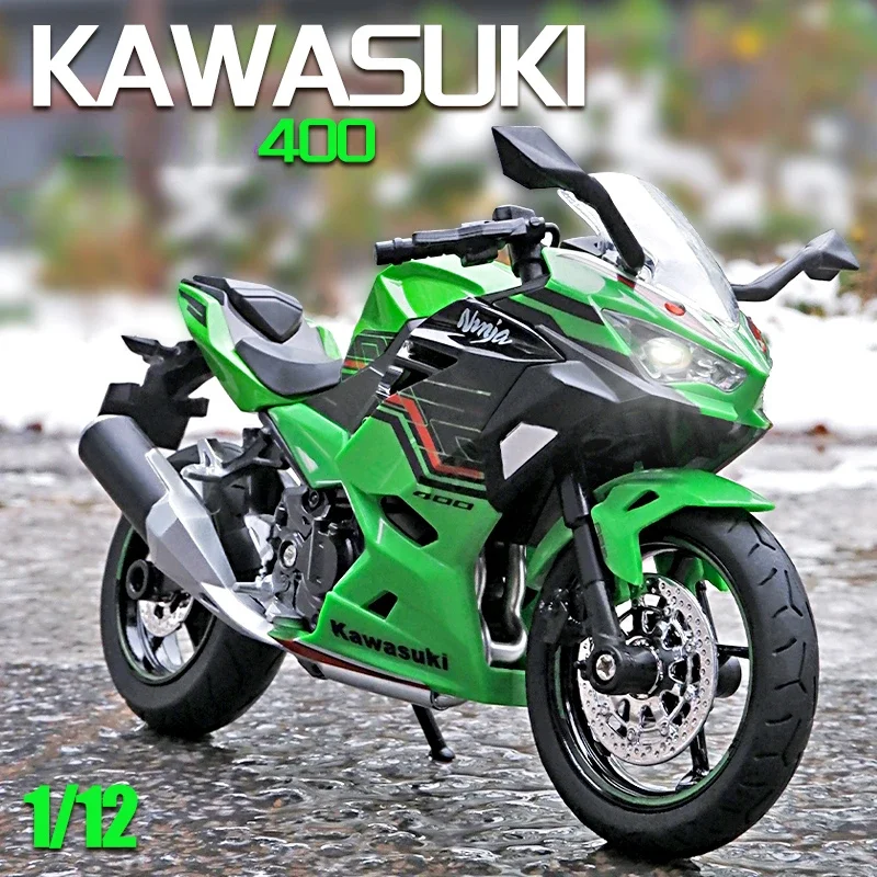 1:12 Scale Kawasaki Ninja 400 Motorbike Alloy Model Toys Vehicles Collective Home Decor Children Boys Motorcycle Toys Gift 