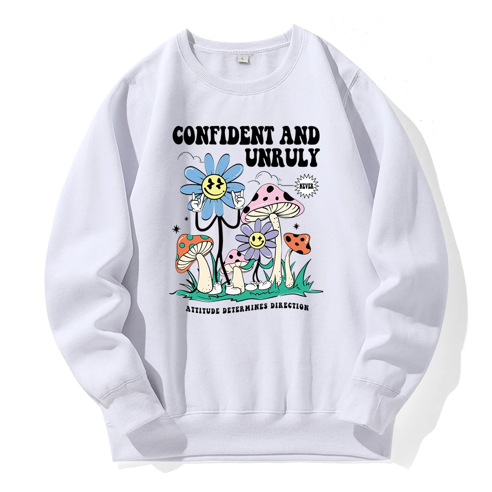 Confident And Unruly Attitude Determines Direction Mens Hoodies Basic Casual Hoody Customize Fashion Sweatshirt Sports Pullovers