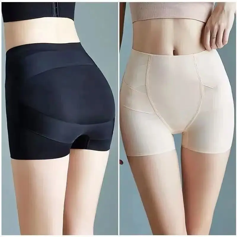 Pantalon gainant rafraîchissant pour femme, respirant, ajusté, taille haute réglable, effet ventre plat et rehausseur de fesses