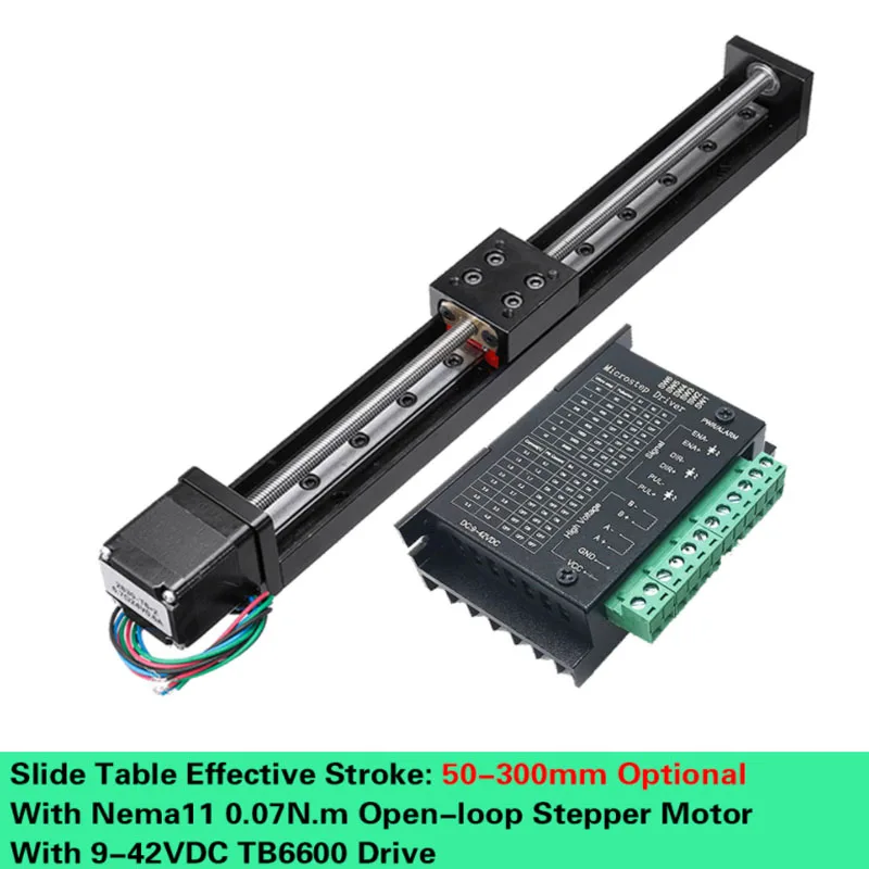 T-type CNC Sliding Table Rail Linear Stage Transport Guide Platform Stepper Motor Drive Kit Mini Slide Table XYZ Axis Table