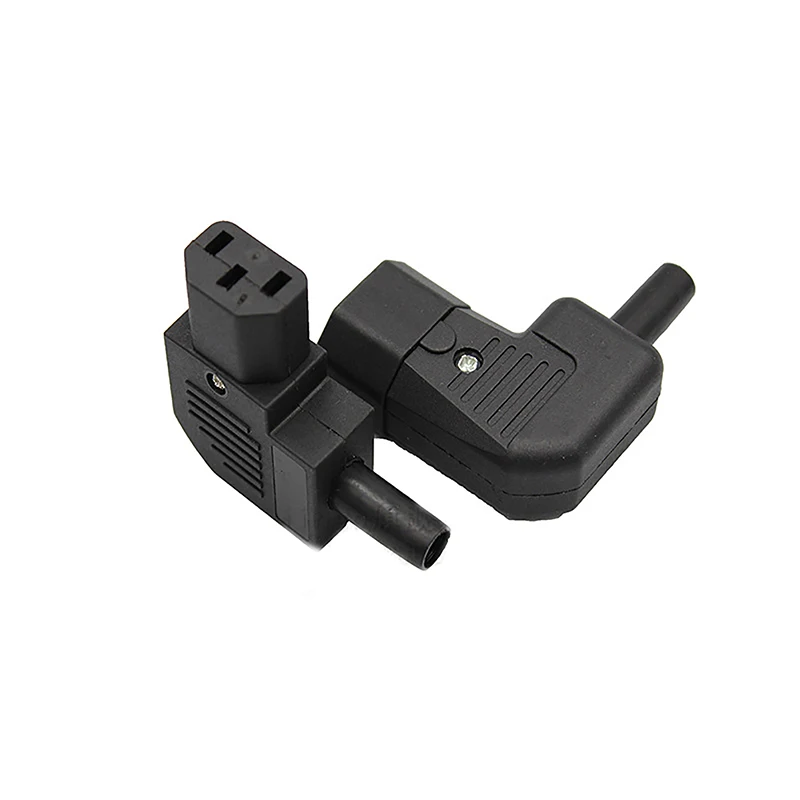 AC Power Socket 90 Degree Side Elbow 10A Pin Type Plug Socket Male Female Butt Joint Without Welding Three Hole Butt Joint