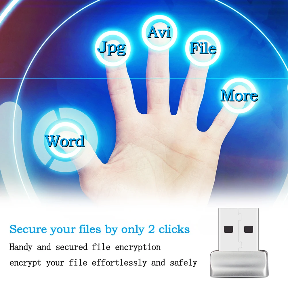 USB Fingerprint Notebook Lock Scanner Laptop Password-Free for Windows 10 Hello PC Notebook Lock Biometric Scanner