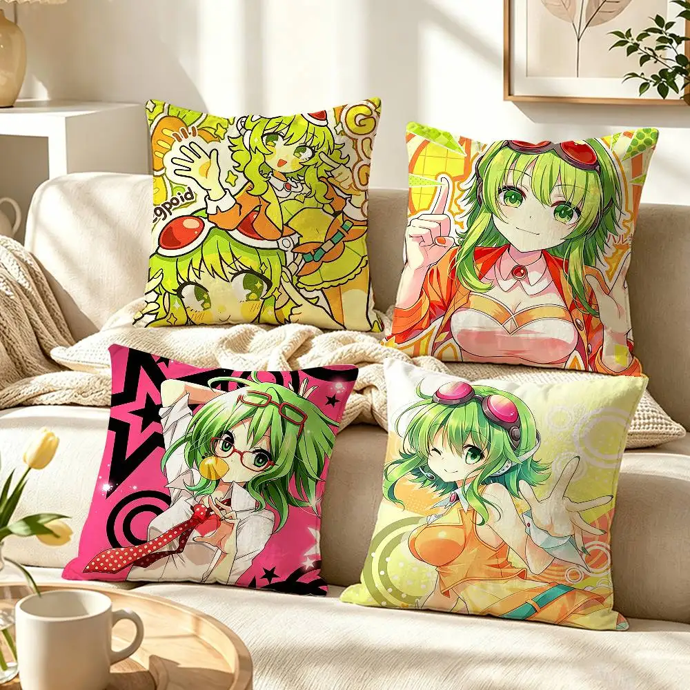 Virtual Singer GUMI V-Vocaloid  Pillow Case Pattern Printed Pillowcase For Living Room Sofa Cushion Cover