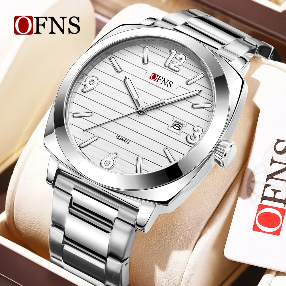 

OFNS 1618 Роскошные повседневные легкие мужские кварцевые часы Водонепроницаемые светящиеся календари Деловые мужские кварцевые часы 2025