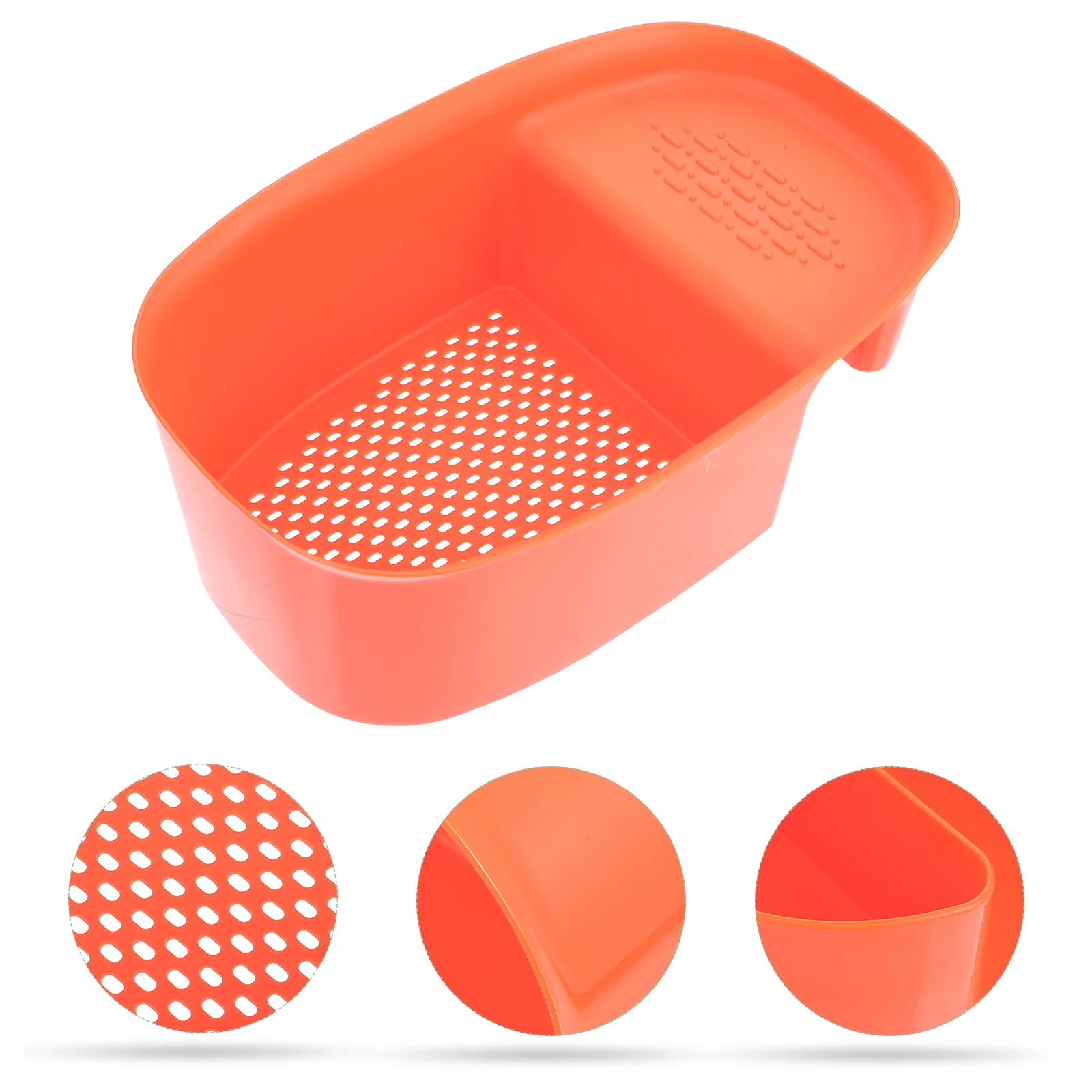 

1Pcs Kitchen Sink Strainer Colander Drain Rack Smooth Edges Design Dishcloth Fruits Vegetable Storage Sink Drain Basket