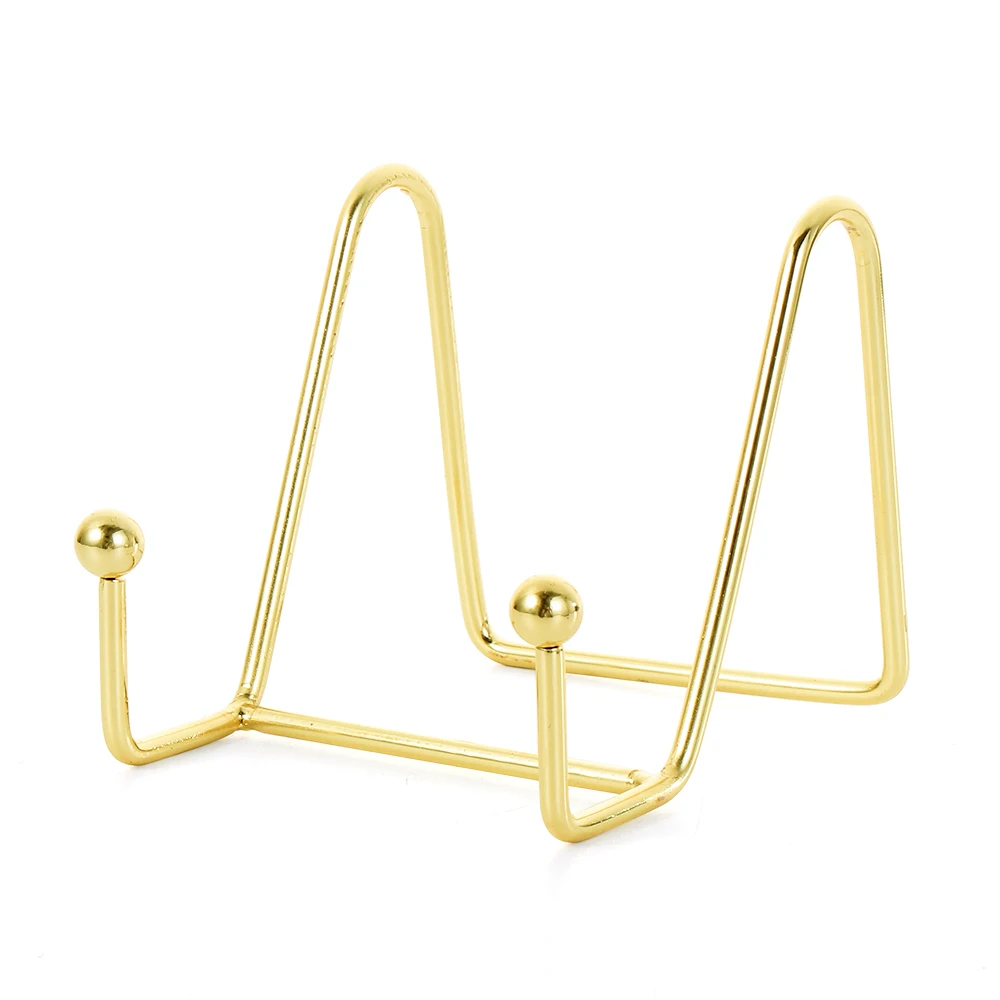 Wrought Iron Desktop Organization Bracket Picture Holder Photo Folder Display Stand Storage Rack Gold Stands Metal Rack
