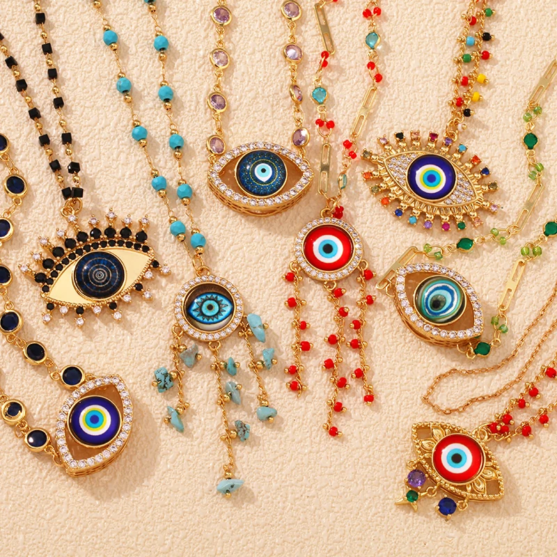 

Модное ожерелье с кисточкой от сглаза Lucky, роскошная цепочка из бисера с цирконом, 40 см, 60 см, 16 дюймов, длина 24 дюйма, вечерние повседневные украшения R12