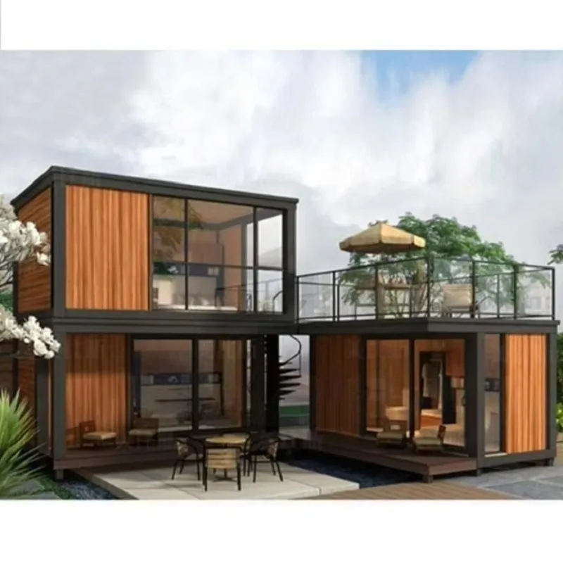 Insulated Prefab Folding Container House With Quick Assembly Designed For Suburban Family Living Tiny Space Prefabricated Unit