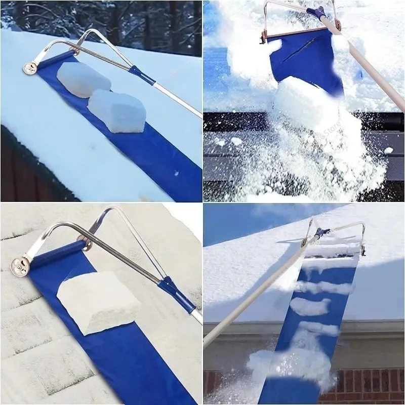 Roof Snow, Oxford Cloth Snow Rake, Retractable Long Handle Snow Rake