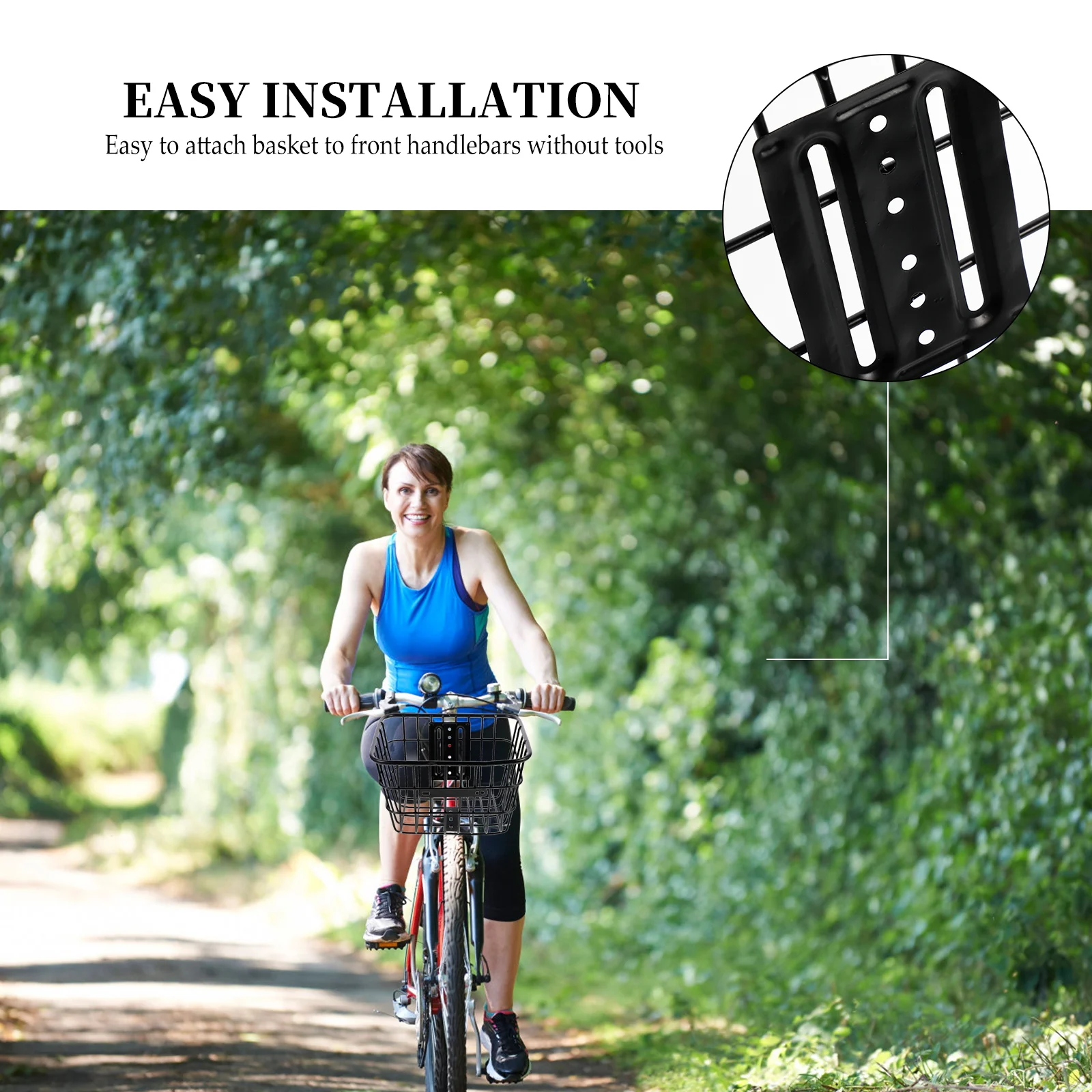 

Premium Metal Bike Storage Basket Front Handlebar Foldable Large Capacity Durable Iron Frame Easy Install No Tools Beach Picnic