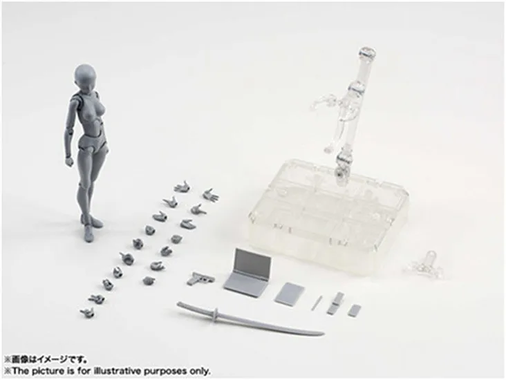 SHFiguarts BODY KUN / BODY CHAN body-chan body-kun Grey Color Ver. Black PVC Action Figure Collectible Model Toy 6 Styles