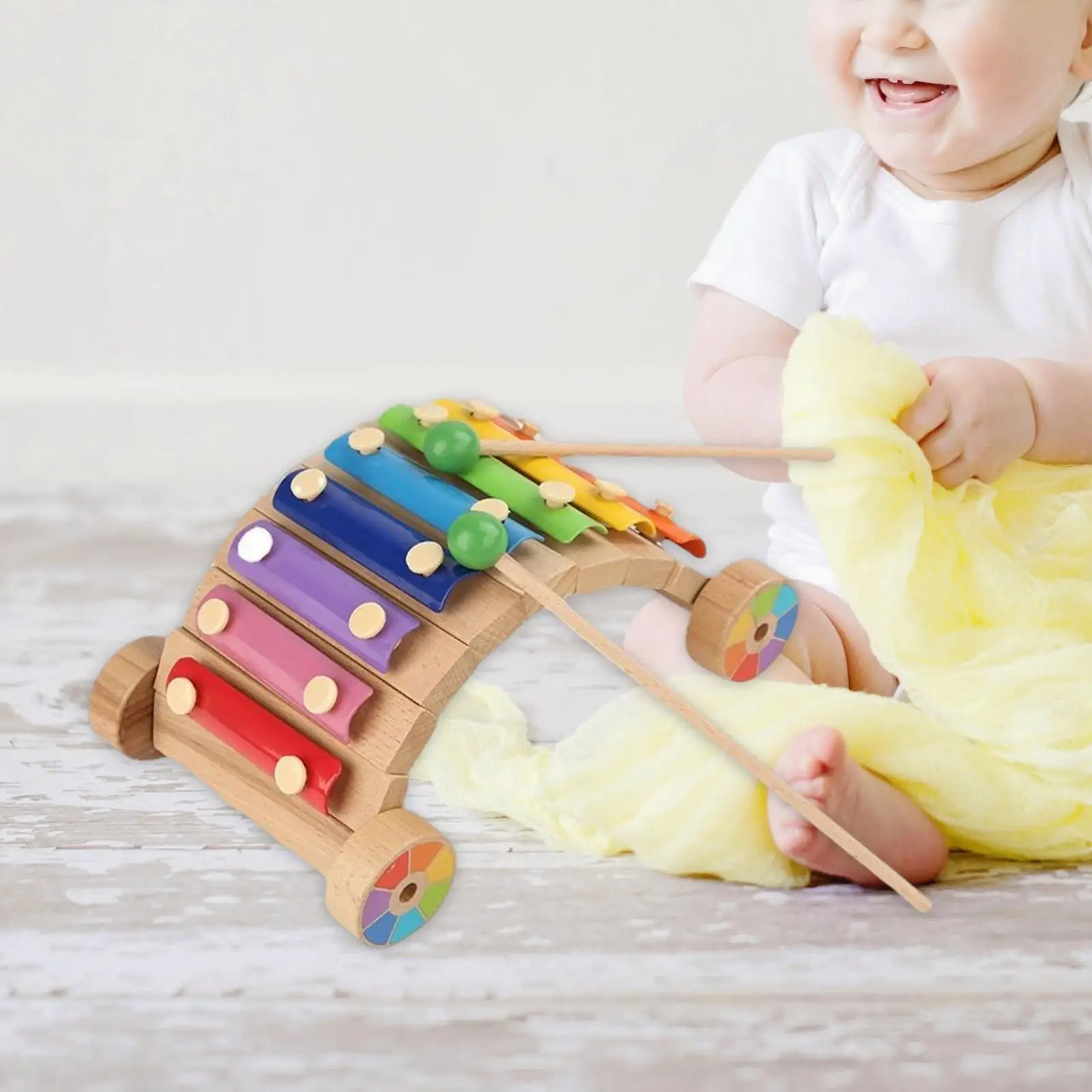 Colorful Xylophone Toy, Toy,Fine Early Educational,Wooden Hammering Pounding Toys for