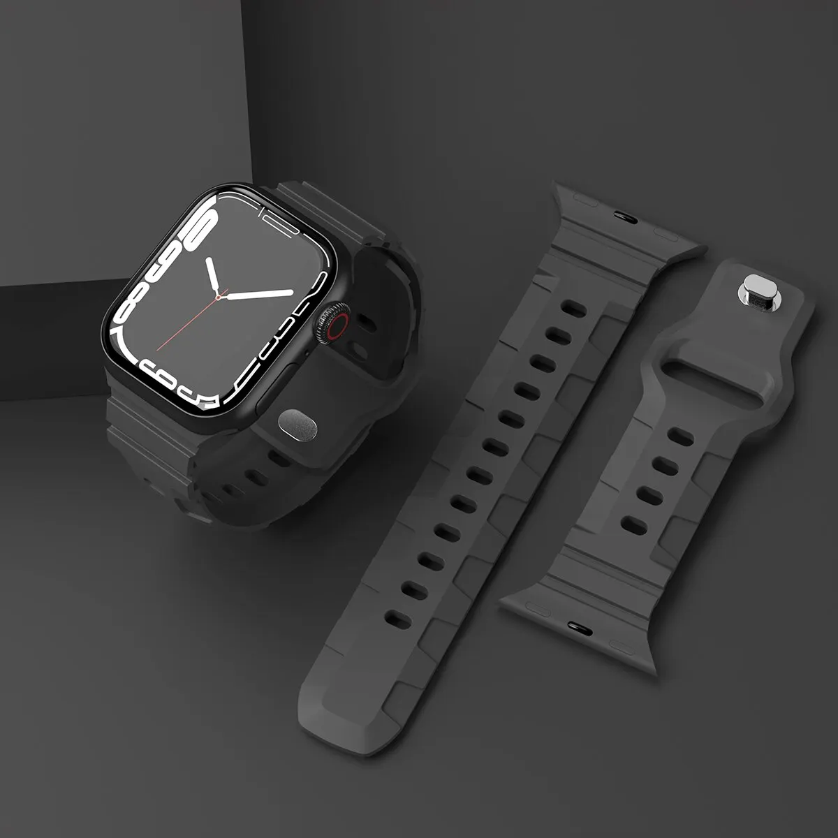 Silikon armband für Apple Uhren armband 49mm 45mm 41mm Gummi armband 40mm 44mm 38mm 42mm für iwatch