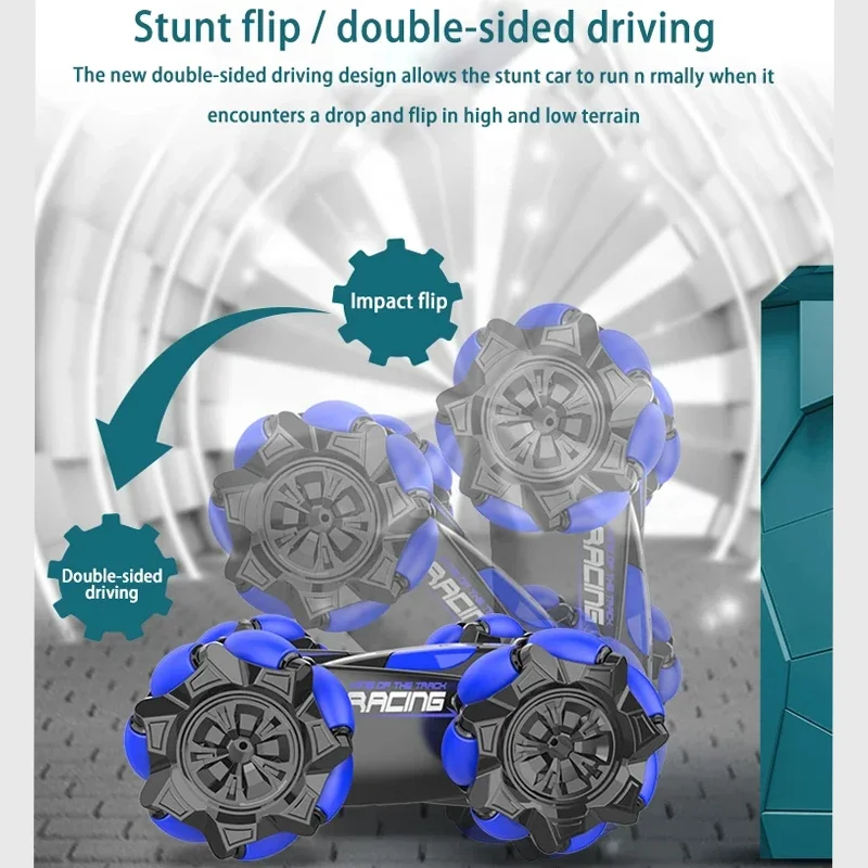 Remote Control Toys Drift Car with Music Led Lights 2.4G Wrist Watch Gesture Radio Stunt Cars 4WD Electric Children Toys