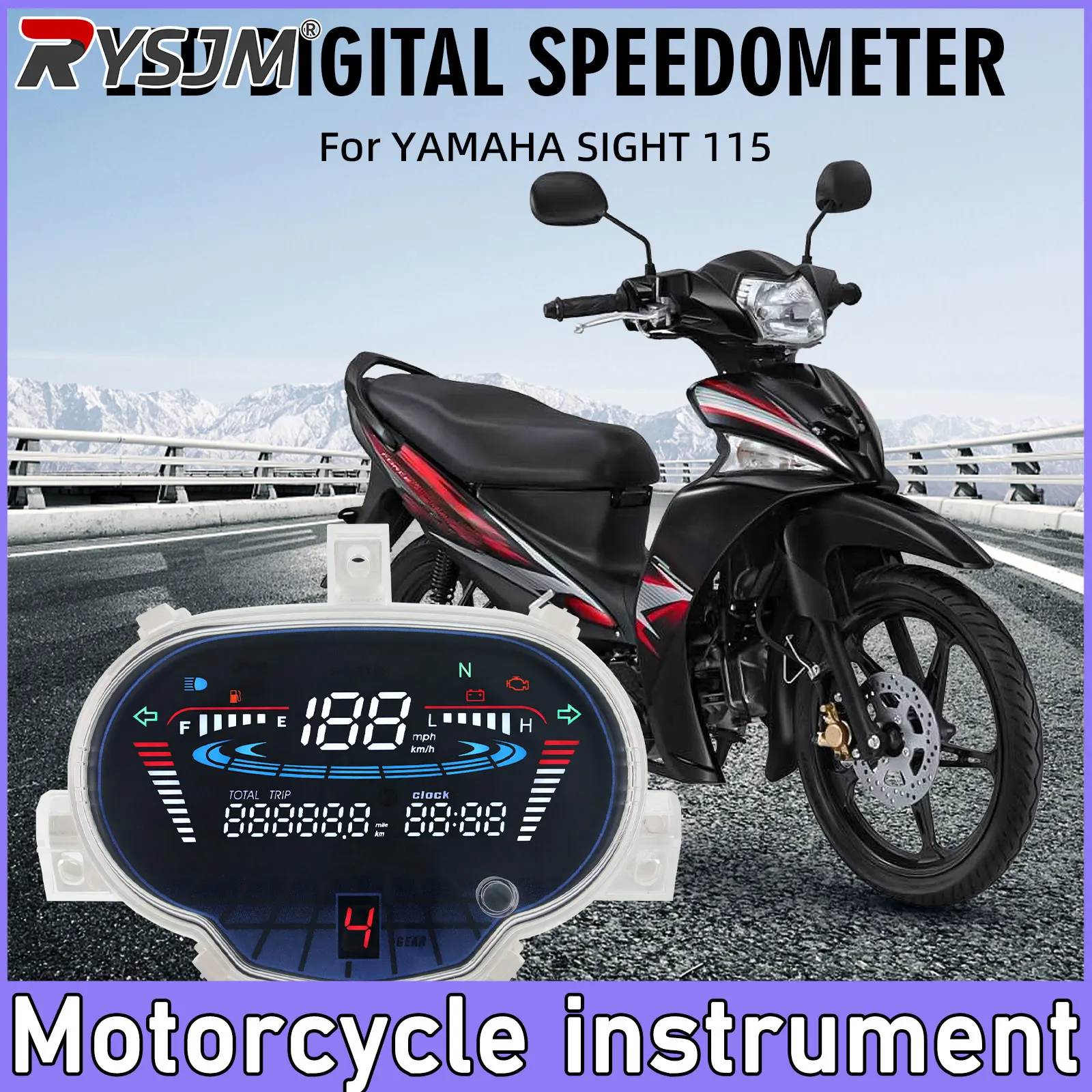 

Цифровой спидометр-одометр для мотоциклов 1FDH35101000 для Yamaha Sight 115/Crypton Fi 114 Sirius Fi VEGA RR/ VEGA