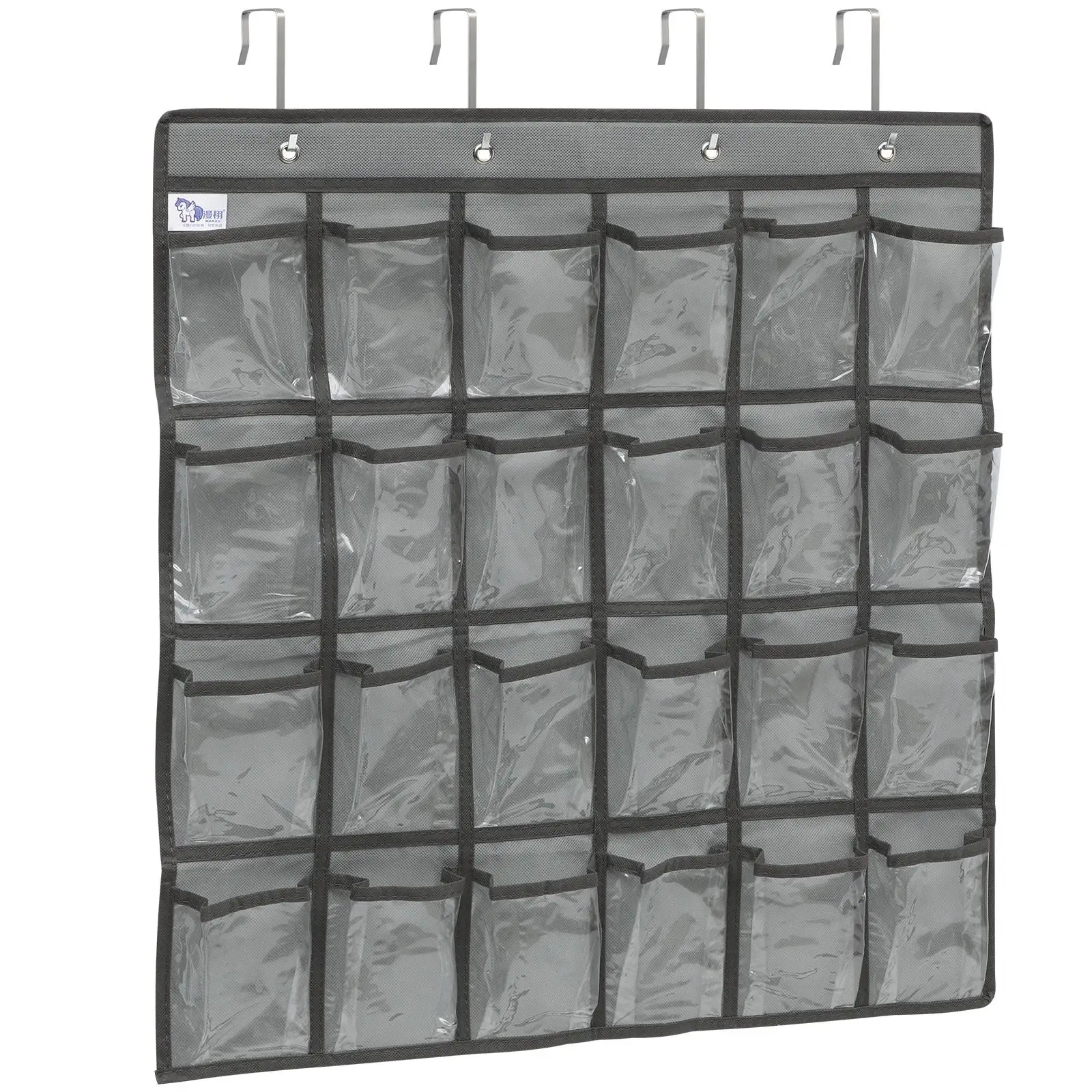 

24-Grid Jewelry Pouch Wall Organizer Phone Storage Bag Classroom Meeting Mobile Holder Chart Hanging