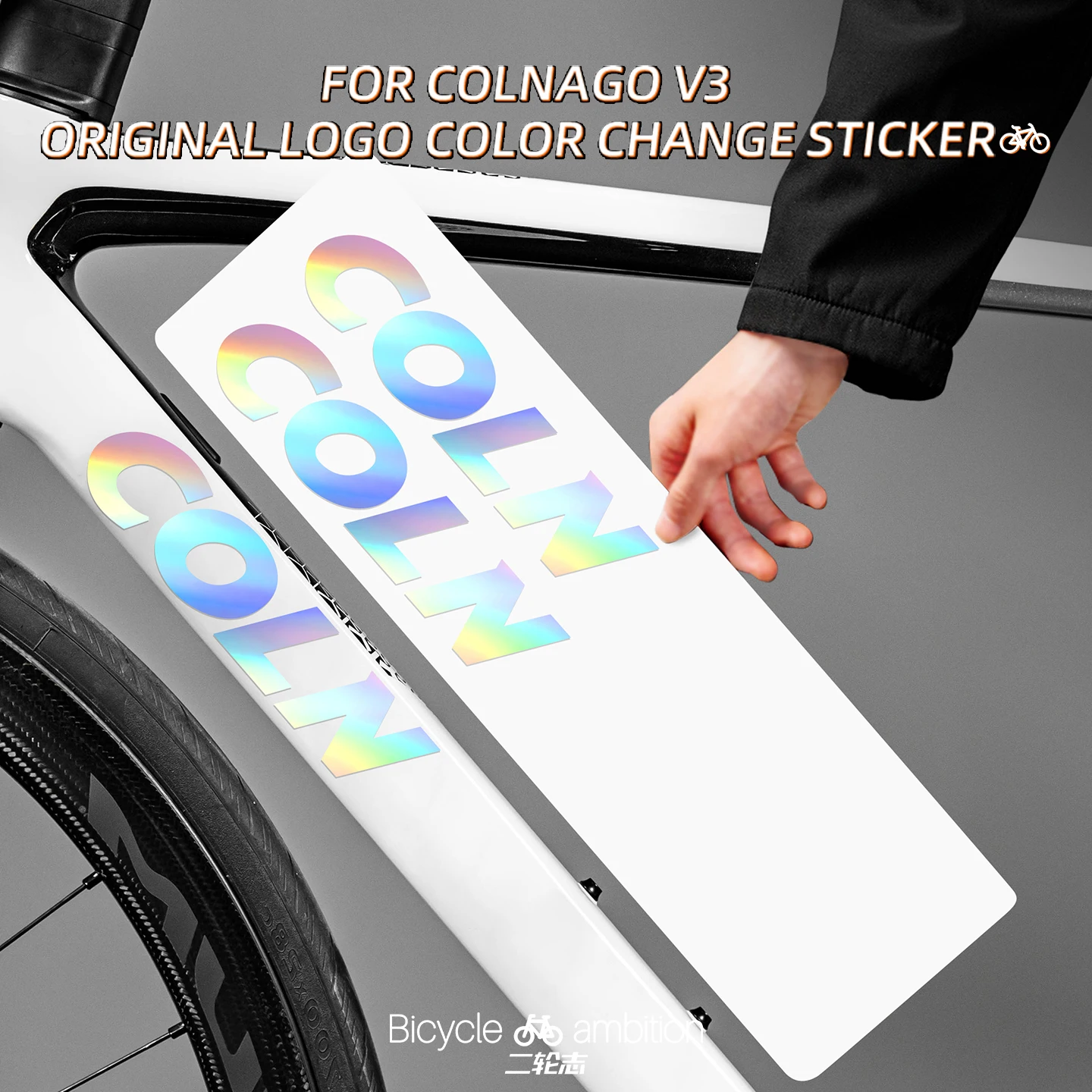 For Colnago V3 Road Bike Stickers Color Change Frame Down Tube Emblem Wrap Bike Decoration
