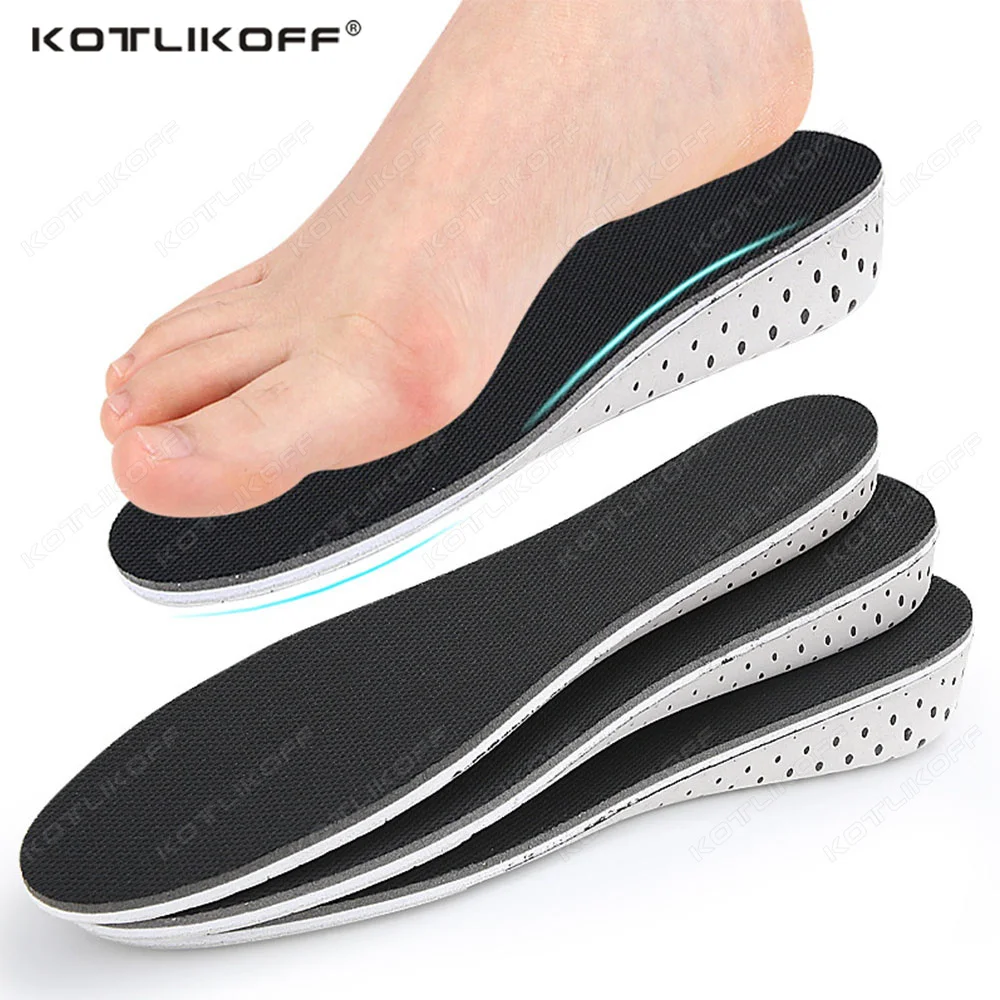  2-4 Pairs Height Increase Shoe Insoles 2/3/4/5CM Taller Heel Insert Sport Cushion EVA Memory Foam Invisible Heighten Pad
