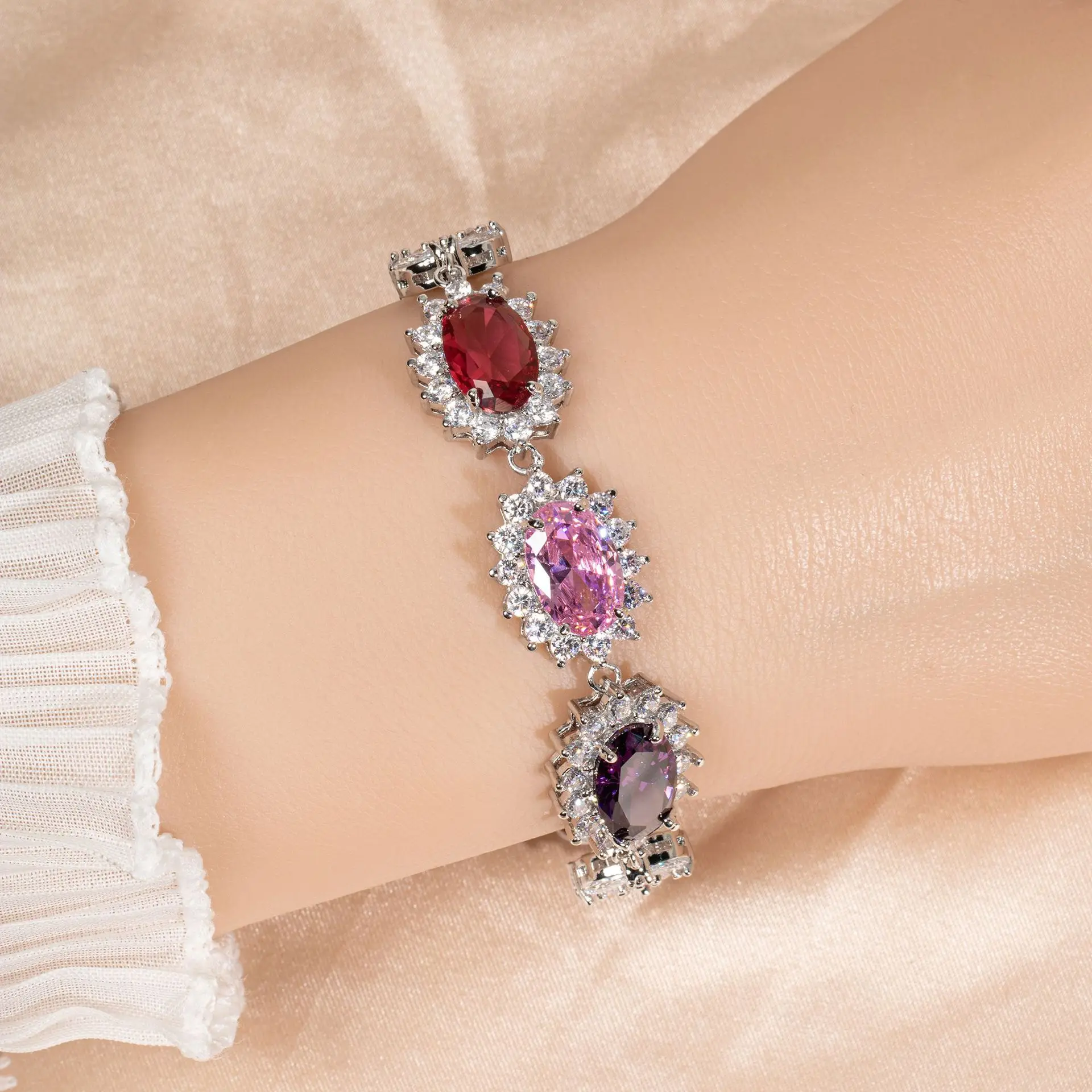 HIBRIDE Summer Translucent Jewellery Set Classic Multicolour Women's Bracelet Daily Dress Accessories Gift Party Prom B07