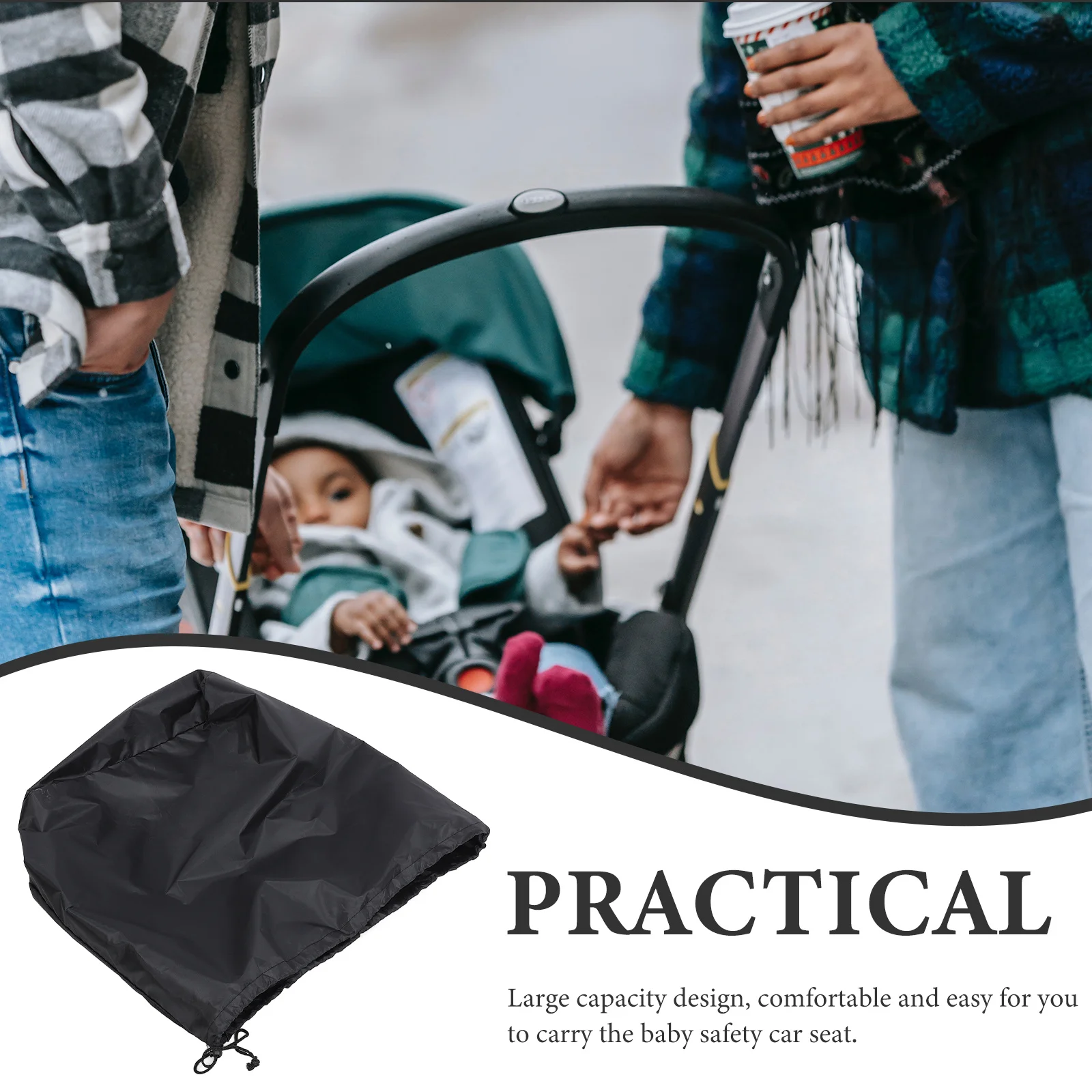 Dustproof Storage Bag For Car Seat Heavy Duty Waterproof Travel Bag Stroller Gate Check Pouch Compatible With Most Safety