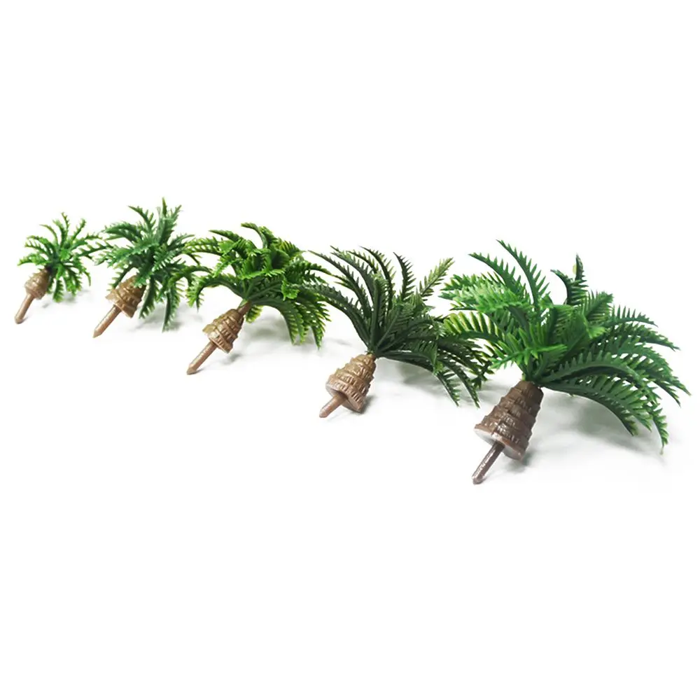 Sand Table Scene Micro Landscape Ho Train Layout Plastic Tree Coconut Tree Model Mini Cocoa Palm Model Micro Landscape