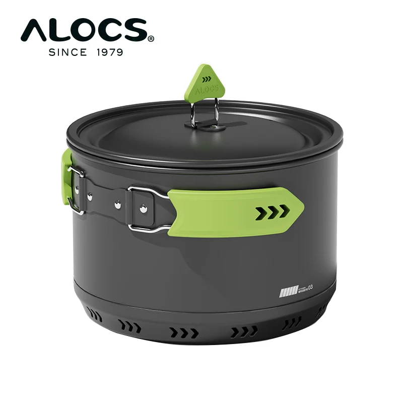 ALOCS Camping Pot Cookware Compact Mess Non-stick Aluminium Alloy For Outdoor Backpacking Travel Picnic Hiking