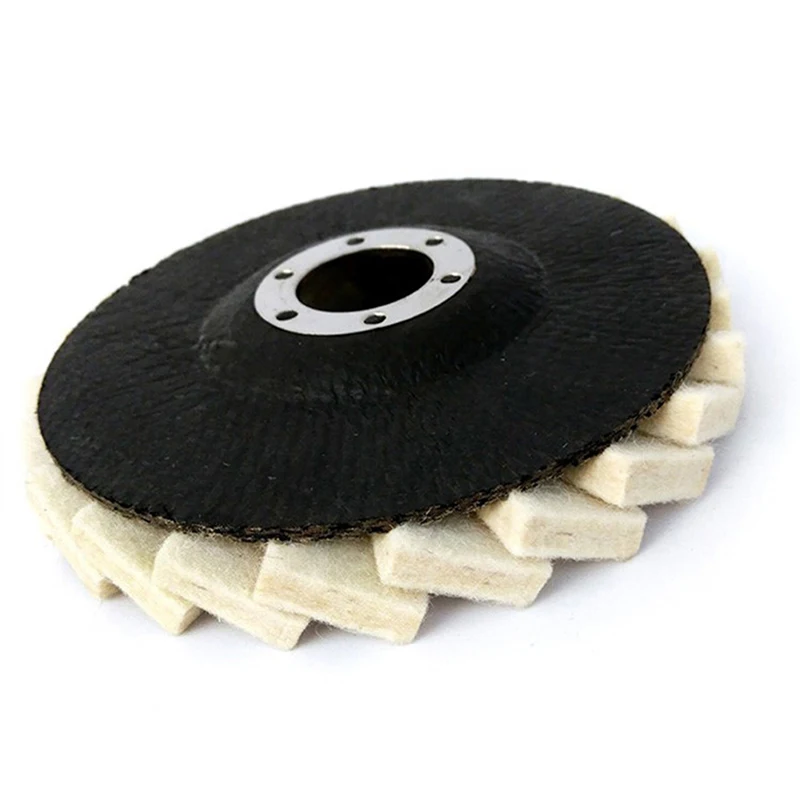 125mm Polishing Wheels 5inch Flap Felt Louver Disc Angle Grinder Wool Buffing Wheel Metal Waxing Polishing Disc