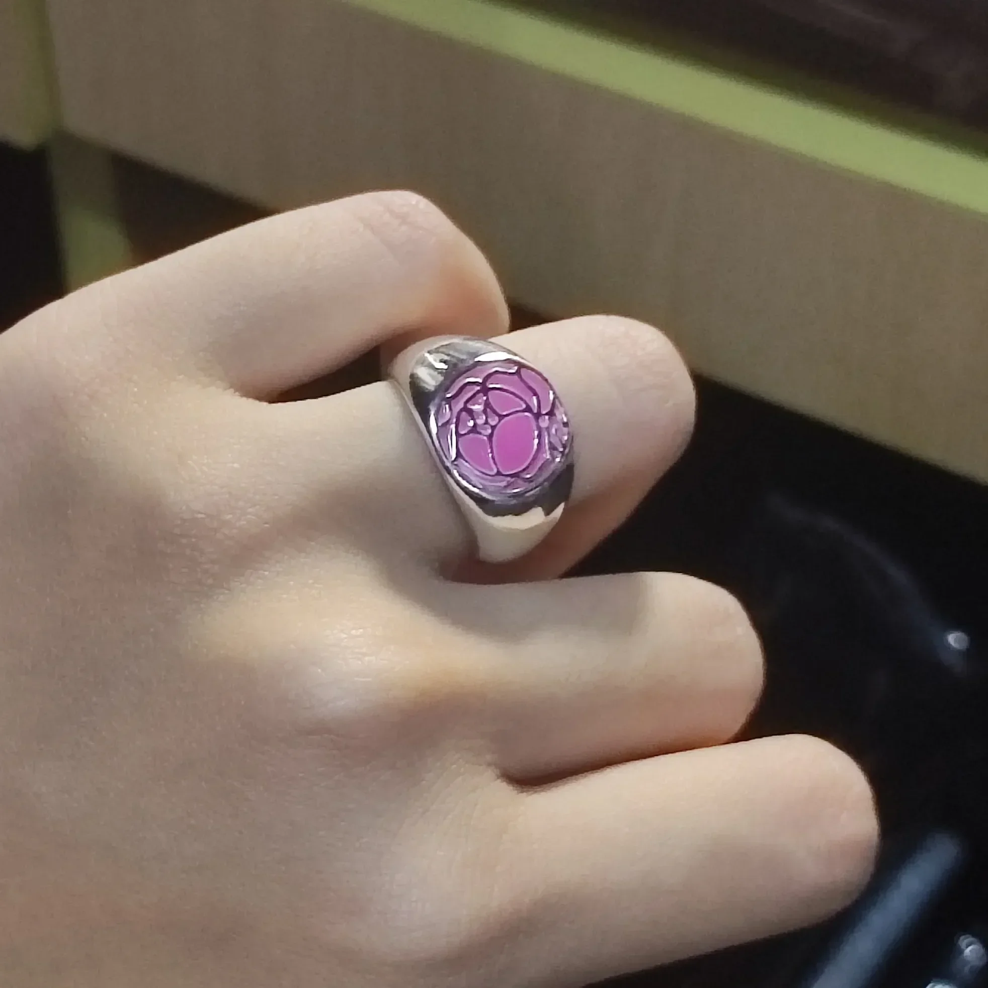 Anime Shojo kakumei Girl Utena Cosplay Tenjo Utena Ring Pink Rose Rings Metal Adjustable Jewelry Accessories Prop Xmas Gifts