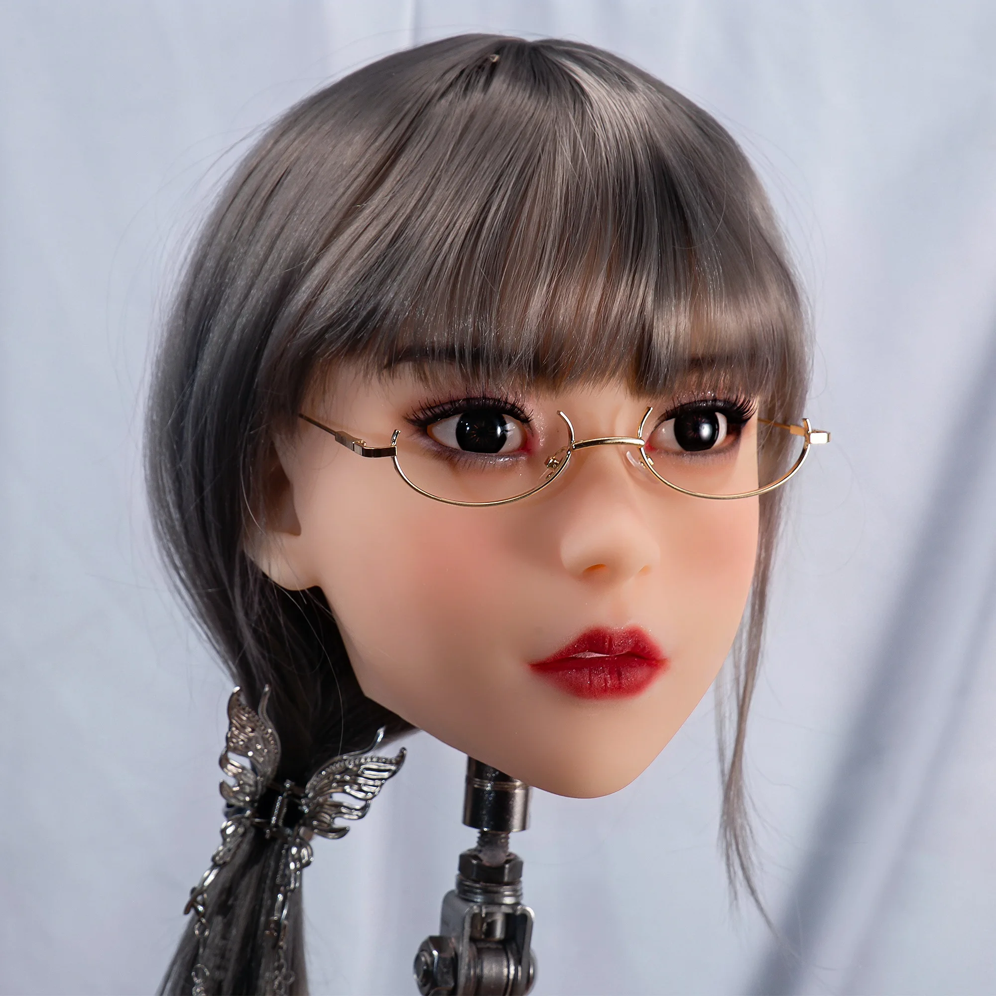 TPE Solid Beauty Model Head, Makeup Practice, Beauty and Hairdressing, Novice Practice, No Glasses, No Bracket