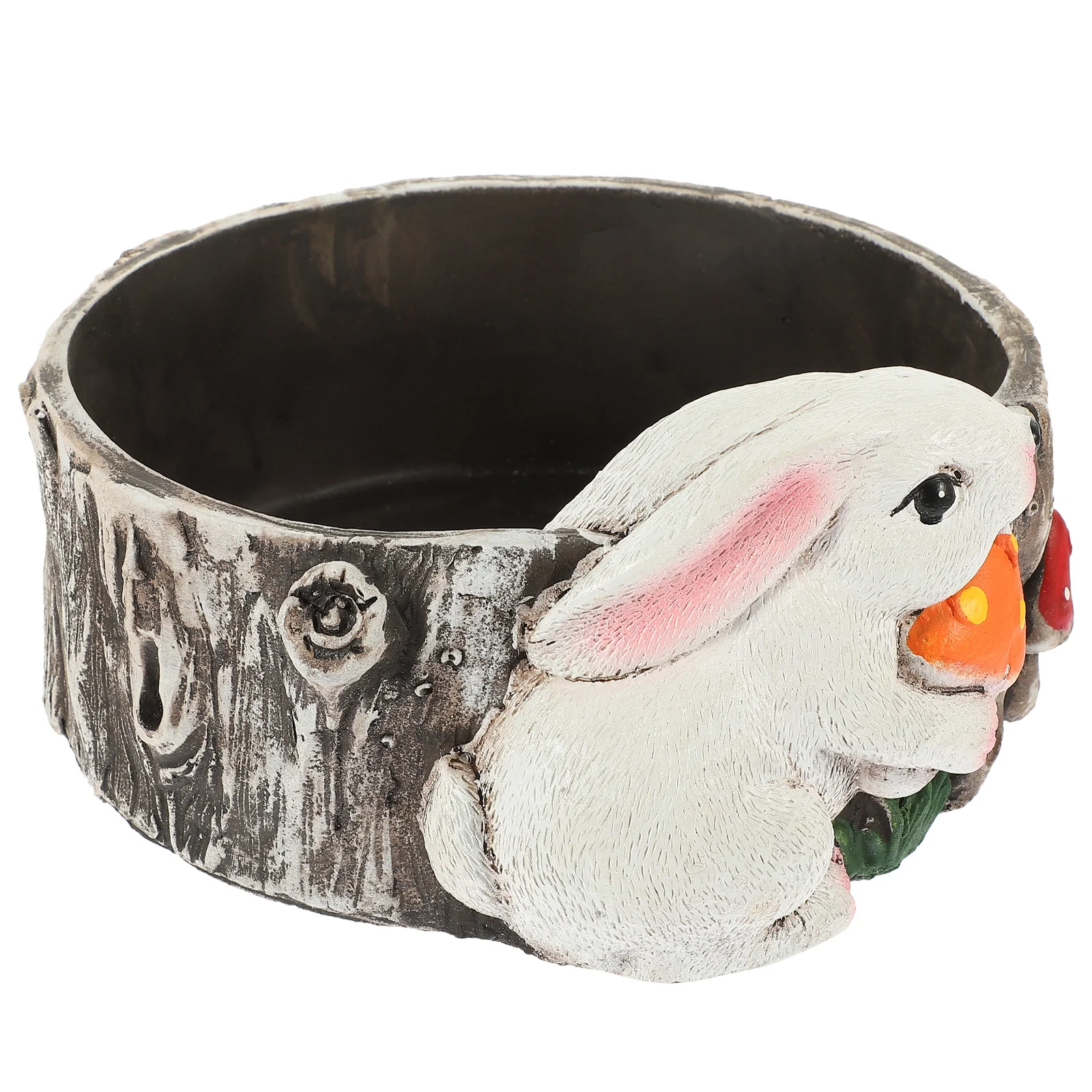 

1pc Mushroom-Shaped Rabbit Succulent Flower Pot Cement Diy Planting Pot For Home Office Balcony Decor Small Gardening