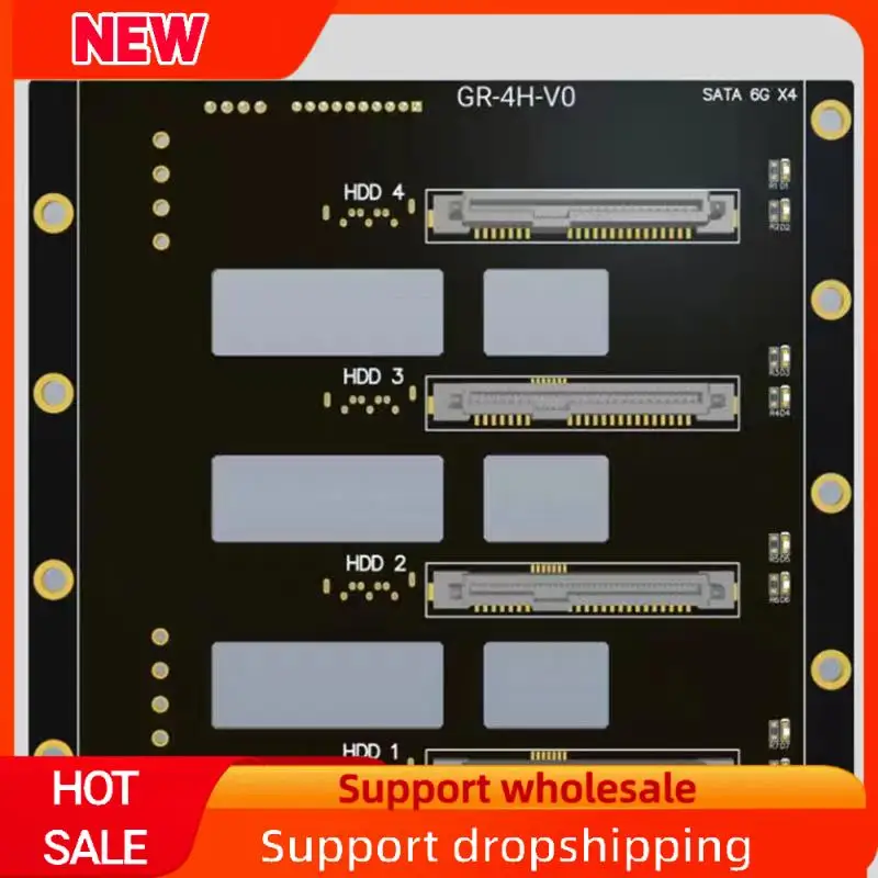 Superb SATA To 4-Disk SSD/HDD Adapter 6Gbps Server Expansion Card With 7/29P SATA Interface And 4D Power Supply For NAS Storage