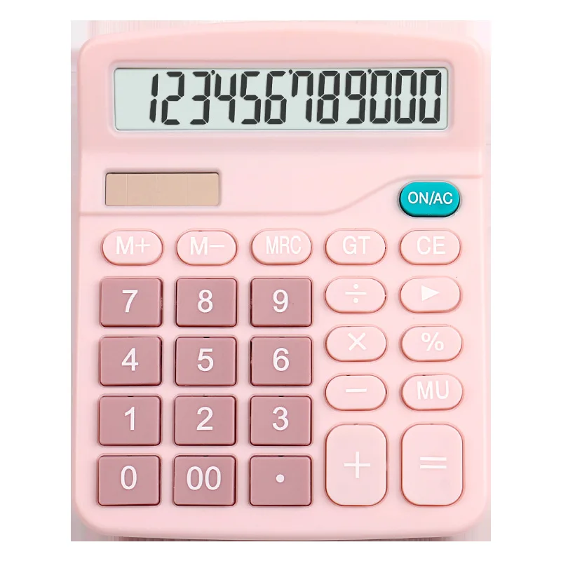 Desktop Calculator Standard Function Calculator with 12-Digit Large LCD Display Solar & Battery Dual Power for Home Basic