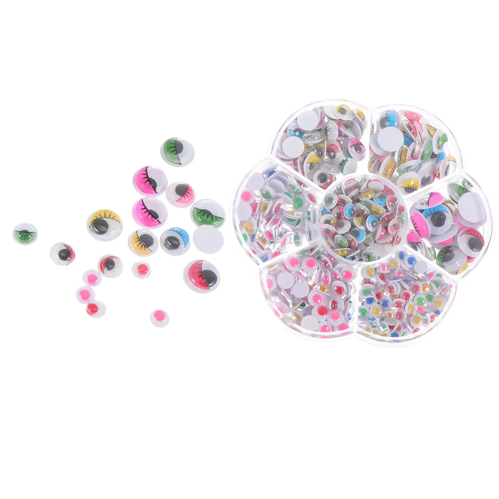 Self-Adhesive Googly Eye Stickers Colorful Simulation Eyeball Decals for Craft DIY Art Projects Scrapbooking School