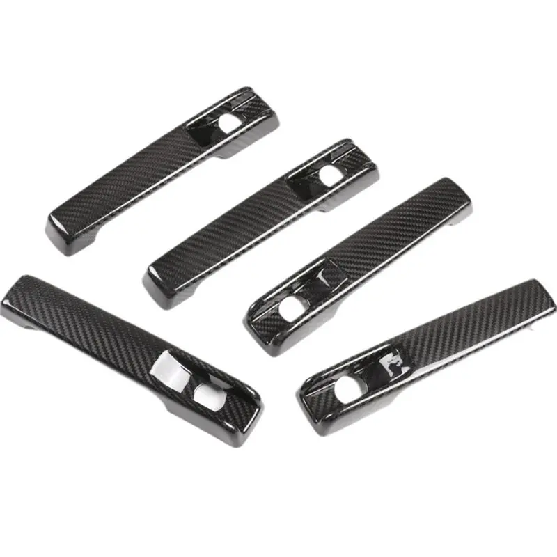 

For Mercedes Benz G W464 G350 G400 G500 G550 G55 G63 19- 24 5Pcs Real Carbon Fiber Exterior Door Handle Trim Cover Kit