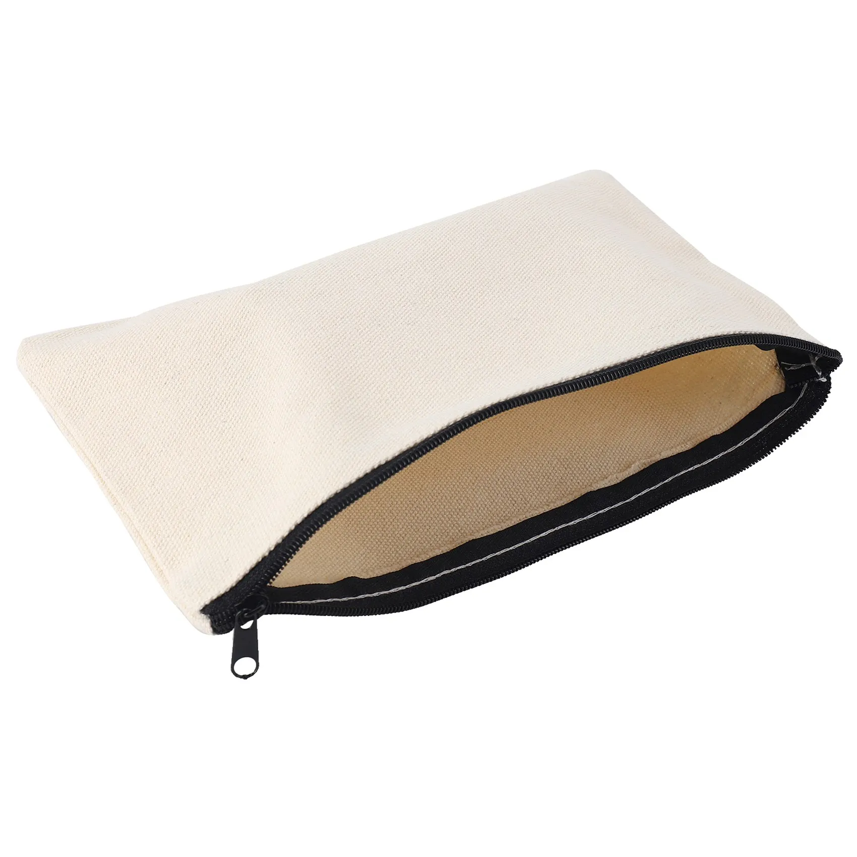 Leading-40Pcs Canvas Zipper Bag Pencil Case Cosmetic Bag Blank Bag DIY Craft Bag Cosmetic Bag Cosmetic Bag DIY Craft School