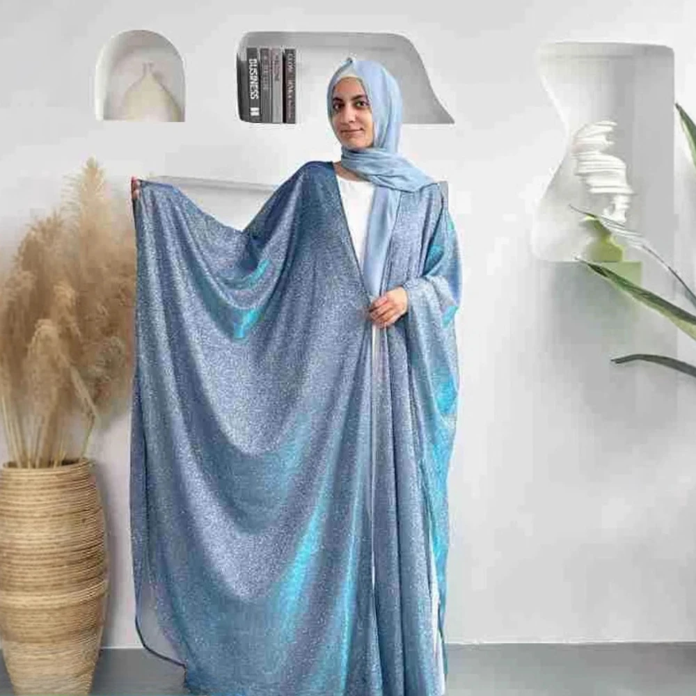 Robe longue musulmane Eid pour femmes, robe cardigan arabe, Jalabiya Ramadan, caftan Islam, robe modeste, robe éducative marocaine, Abayas ouvertes de Dubaï