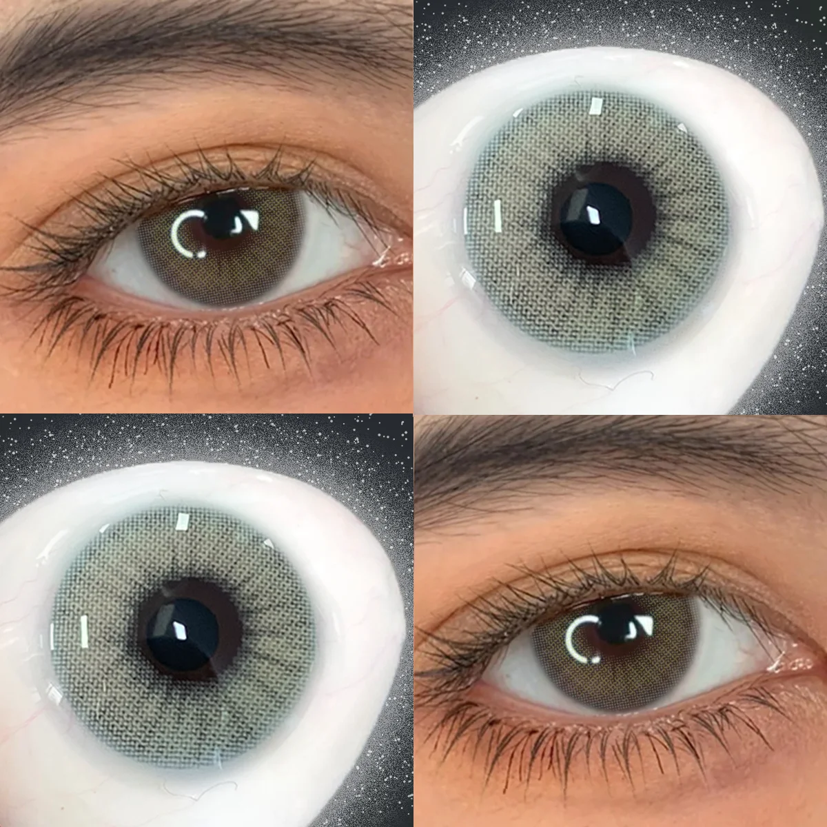 Visuashow Hidrocorcolor Bernstein-Braune Farblinsen für Augen, mit Natürlicher Kleiner Pupille, Jährlich mit Stärke. Weich und bequem, perfekt für den täglichen Gebrauch und das elegante Schönheits-Make-up – Detail 21
