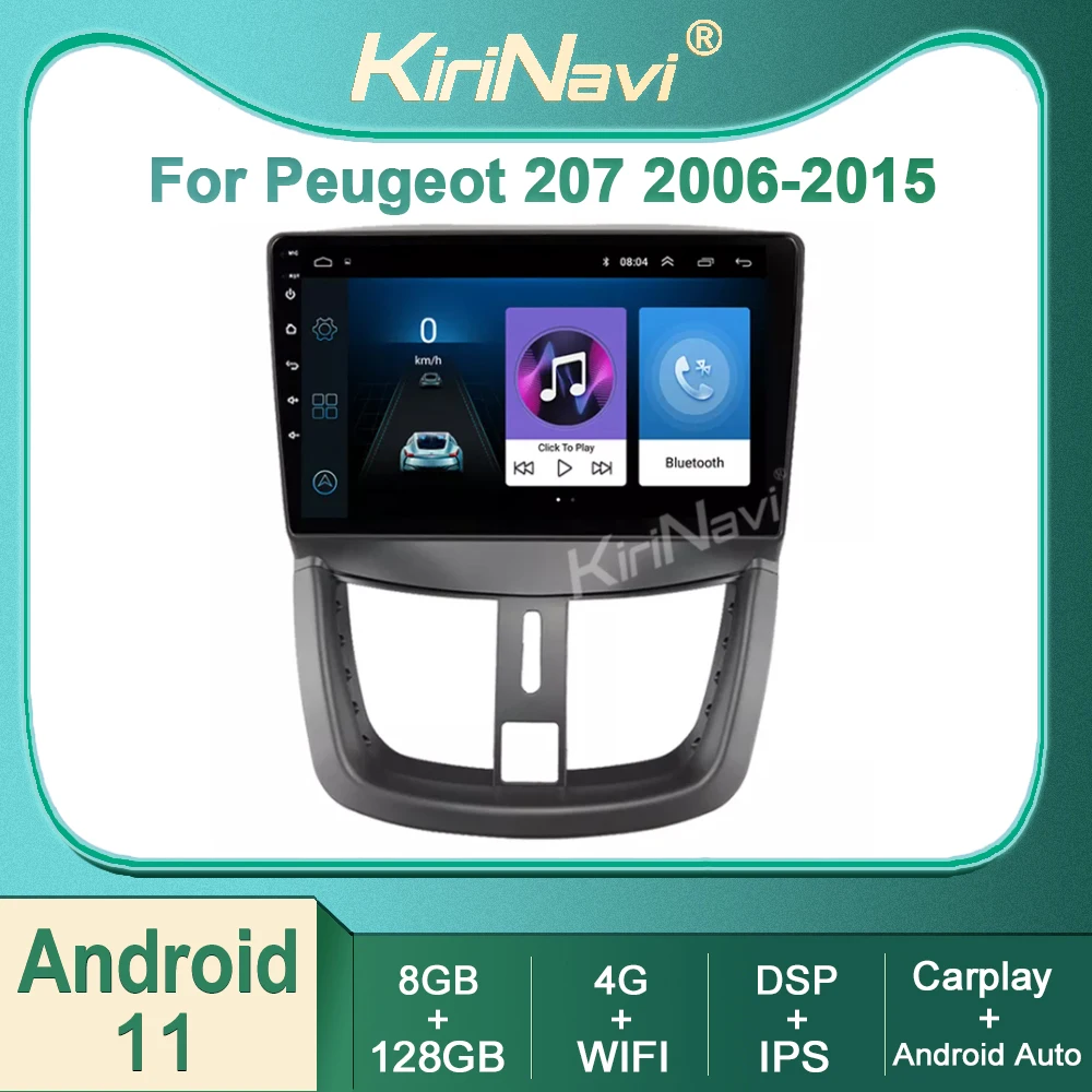 

Android 11 For Peugeot 207 2006-2015 Car Radio Multimedia Video Player Navigation GPS NO 2 din dvd Autoradio Stereo WIFI DSP