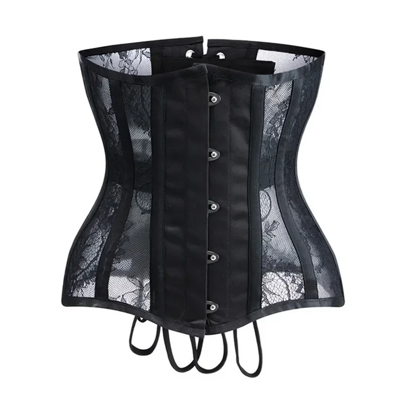 Corset Underbust Bustier Waist Vintage Corselet Sexy Breathable Lingerie Lace Top Women Gothic Victorian Plus Size