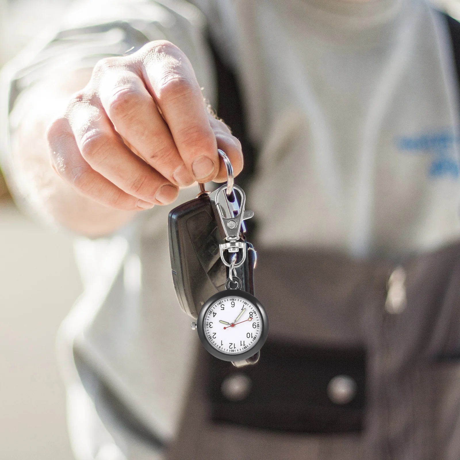 

Keychain Mini Pocket Watch For Students Hanging Watch Lightweight Durable Timepiece Gift School Exam Timing Tool