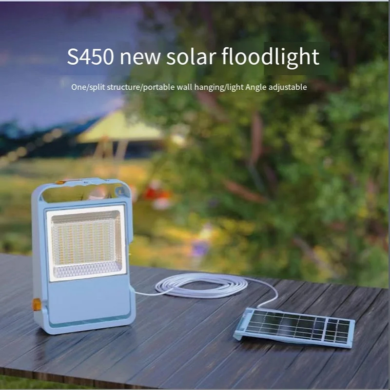 New Solar Lamp Outdoor Portable Light Separable Structure Solar Hand Lamp Light Angle Can be aAdjusted