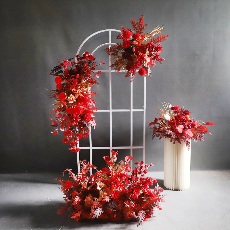 Wedding new artificial flowers, finished products, forest hanging flowers, horn flowers, row flowers, decorative road flowers,