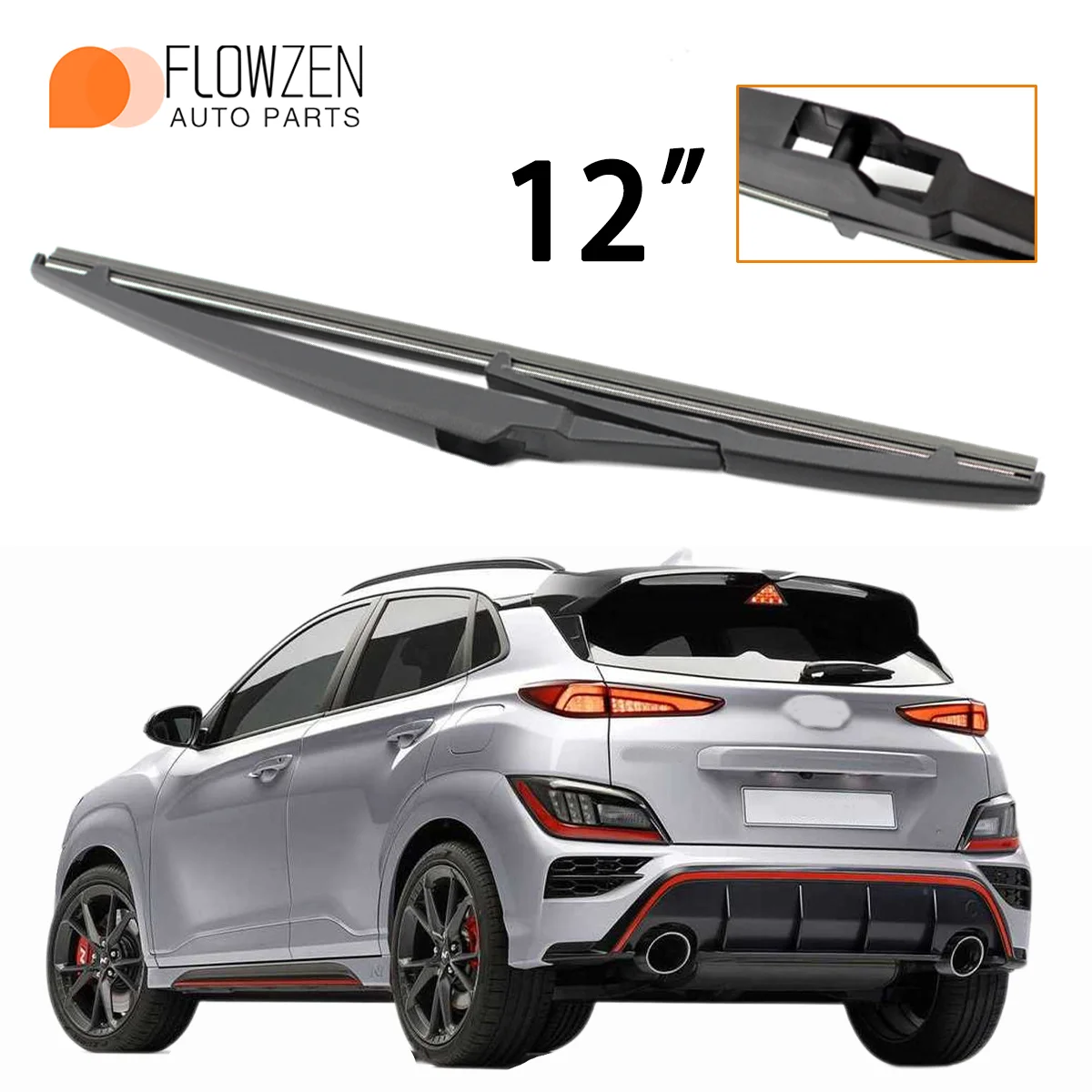 1PC 12 "Heckscheibe Scheibe Wischer Anwendbar Für Hyundai Kona 2017-2023 Scheibenwischer Klinge Auto Zubehör
